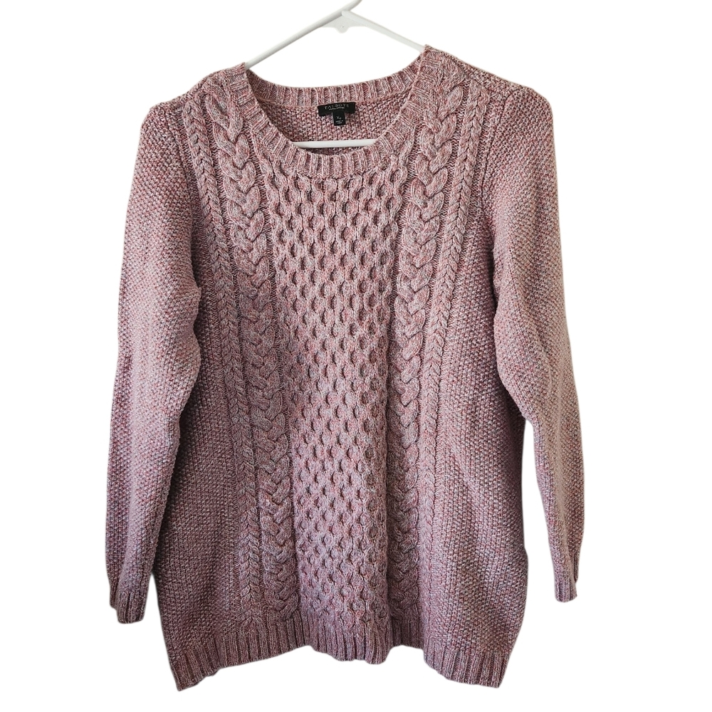 Talbots Pink Cable Knit Sweater